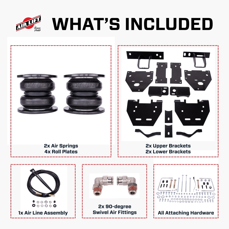Ford F-450 Suspension Leveling Kit - Air Lift - LoadLifter 7500 XL Ultimate - `23-`25